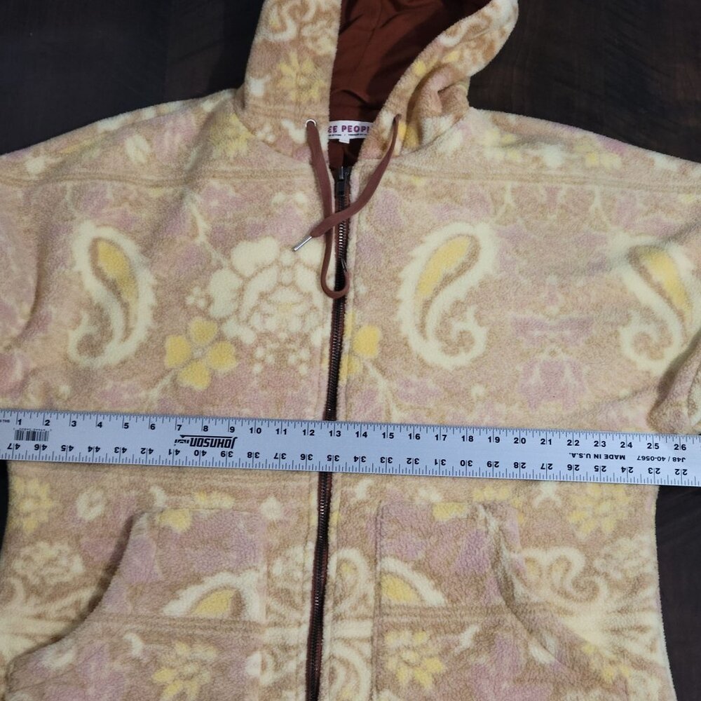 Free People Cozy Hooded Printed Blanket Coat Size S - Picture 9 of 15